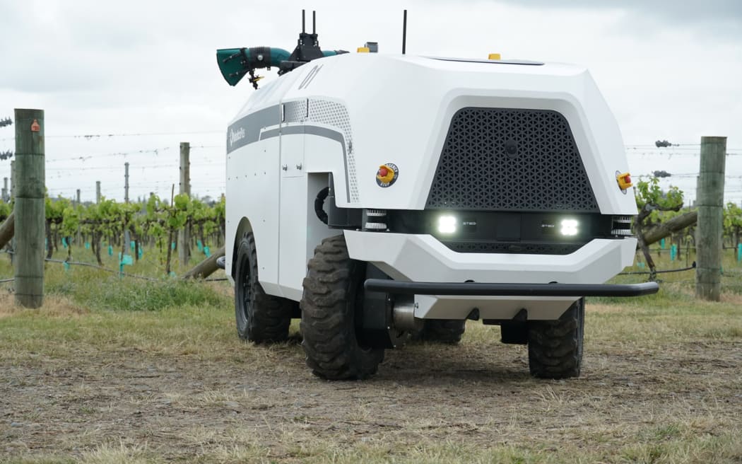 Tauranga-based Robotics Plus' hybrid vehicle was showcased at the FIRA agricultural robotics event in California.