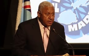Fiji's PM Frank Bainimarama in Auckland