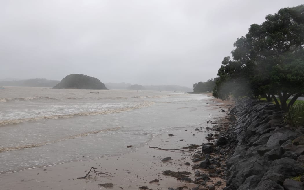 Paihia shoreline on 25 July 2022