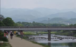 Kamo River path, Kyoto
