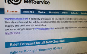 The MetService website has been unavailable as it responds to a DDOS cyber attack.