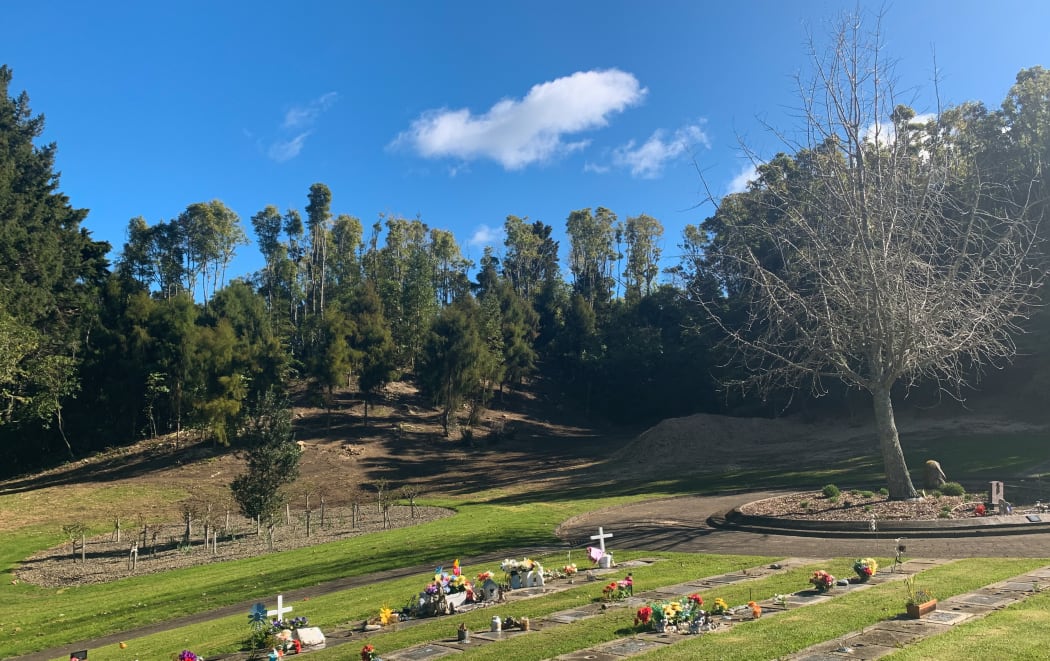 This section of bush alongside the Hillcrest Cemetery has been designated as the spot for the first natural burials to occur in Whakatane. Council staff have already begun landscaping the area.