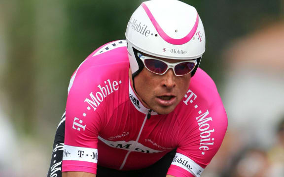 Jan Ullrich competing in the 2005 Tour de France.