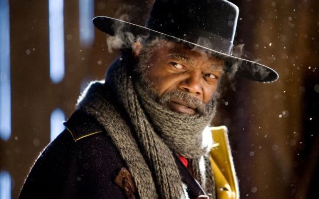 Samuel L Jackson in The Hateful Eight, written and directed by Quentin Tarantino