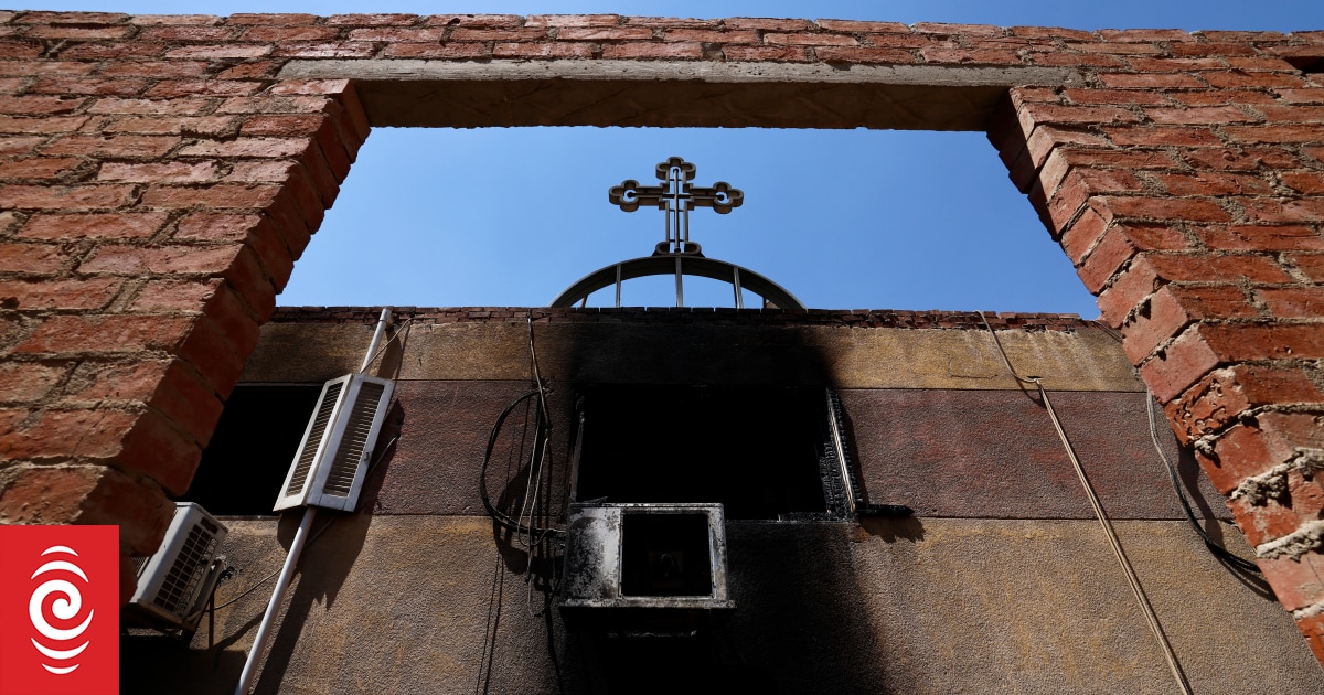 Egypt fire Dozens dead in Giza Coptic church RNZ News