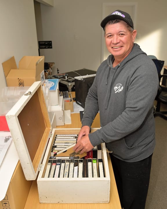 Paora Brooking has a passion for sharing material from the station’s archives — both audio and visual — with a wider audience. That includes playing both historic audio on the station, and sharing pictures and videos on social media platforms.