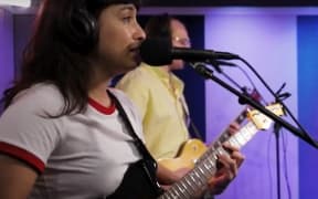 The Beths playing at RNZ's Auckland studio