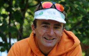 Swiss climber Ueli Steck poses in Sigoyer, in the Hautes-Alpes department of southeastern France in 2015.