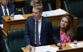 Chris Hipkins delivering the Prime Minister's Statement in Parliament, 21 February 2023.