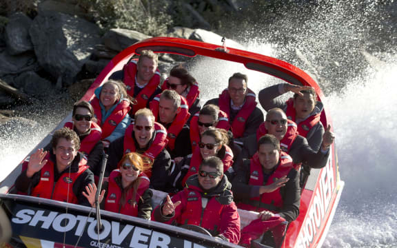Prince William and Catherine on the Shotover River.