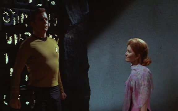 Captain James T. Kirk and Doctor Janice Lester in 2269. (TOS season 3 episode: "Turnabout Intruder")