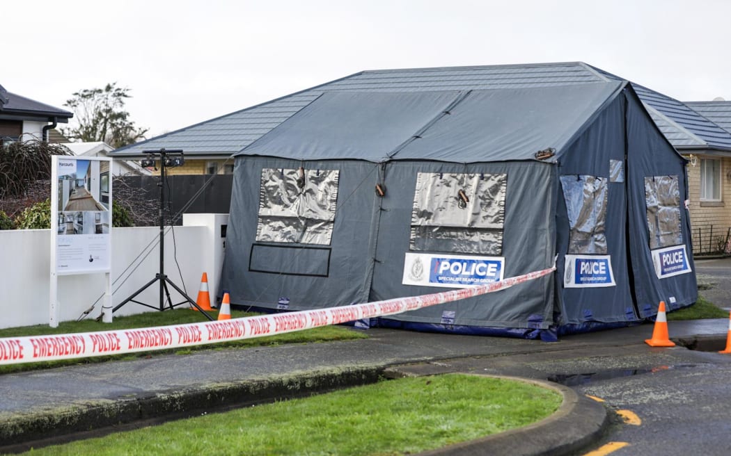 Police are conducting a forensic examination at a house on Trevor Street in Christchurch's Hornby in relation to the disappearance of missing real estate agent Yanfei Bao. Picture taken on 25 July, 2023.