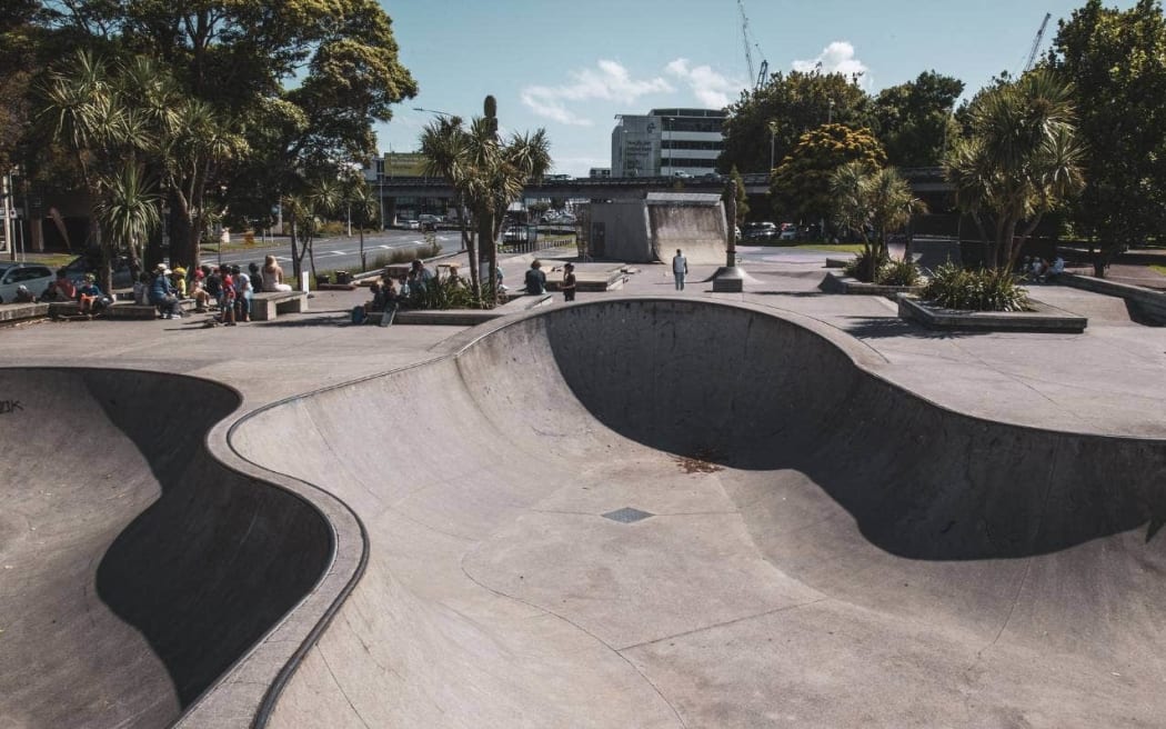A 17-year-old died at the Victoria Park Skate Plaza on Sunday. His uncle said he fell from one of the ramps. (File photo)