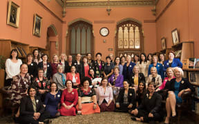 NZ's female MPs gathered together today to mark Suffrage Day