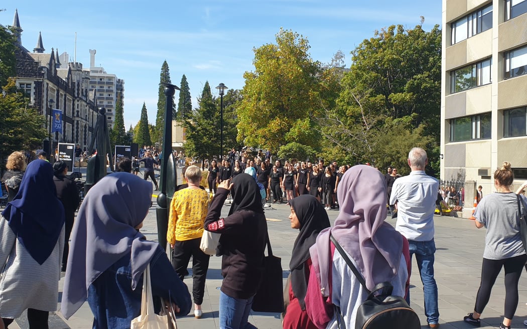 University of Otago students wear hijabs