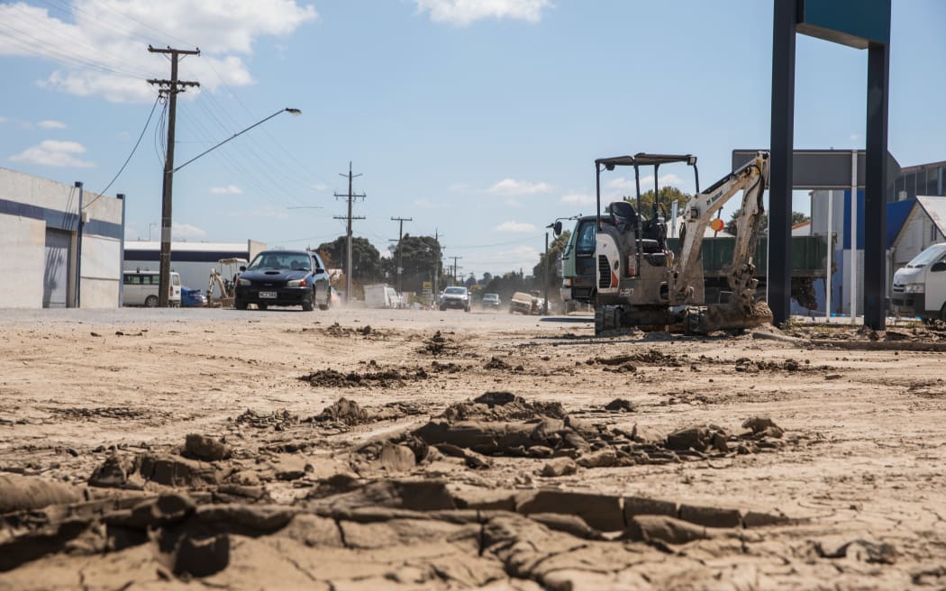The clean-up continues in Wairoa on 21 February following Cyclone Gabrielle.