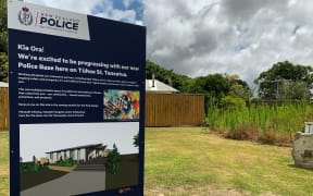 Police have been keeping the Taneatua community updated on their new station through billboards erected at the site of the old one.
