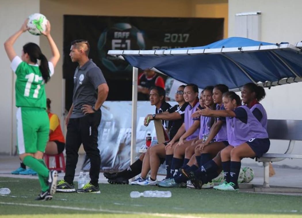 Guam women's football coach Mark Chargualaf.