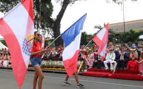 French Polynesian Autonomy Day parade in Papeete.