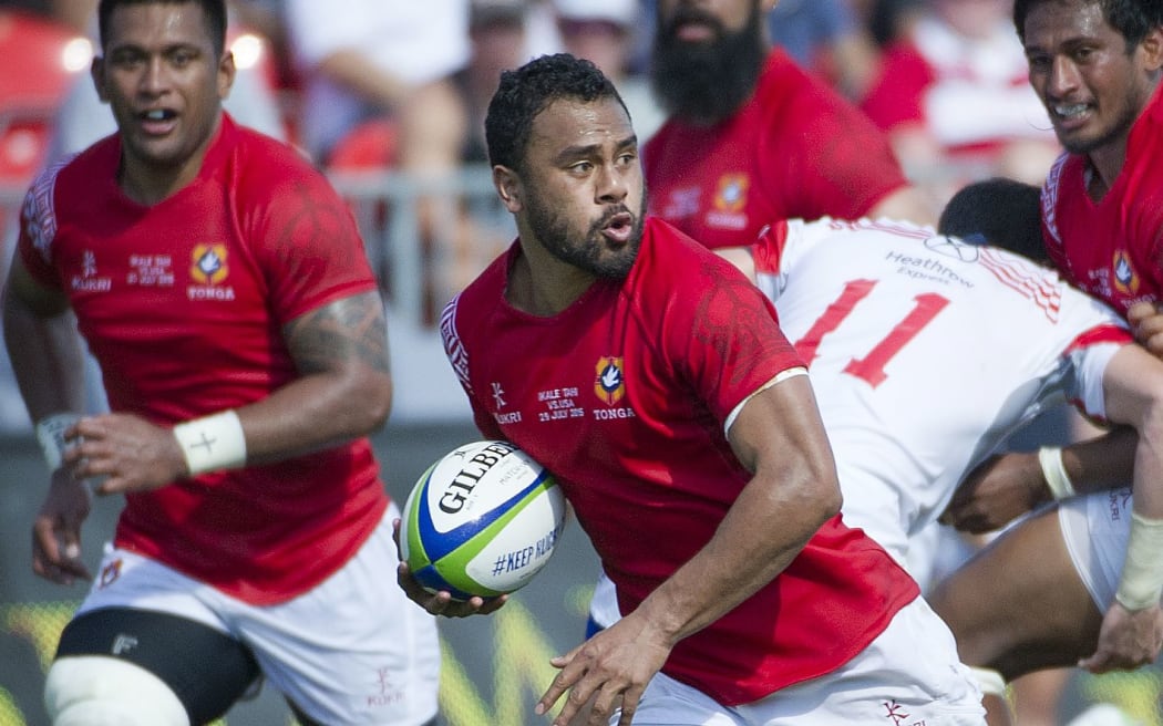 Telusa Veainu is competing in his first Rugby World Cup for Tonga.