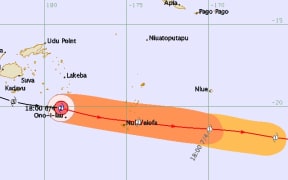 Tropical Cyclone Zena threat track map