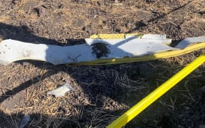 Wreckage from the Ethiopian Airlines plane.
