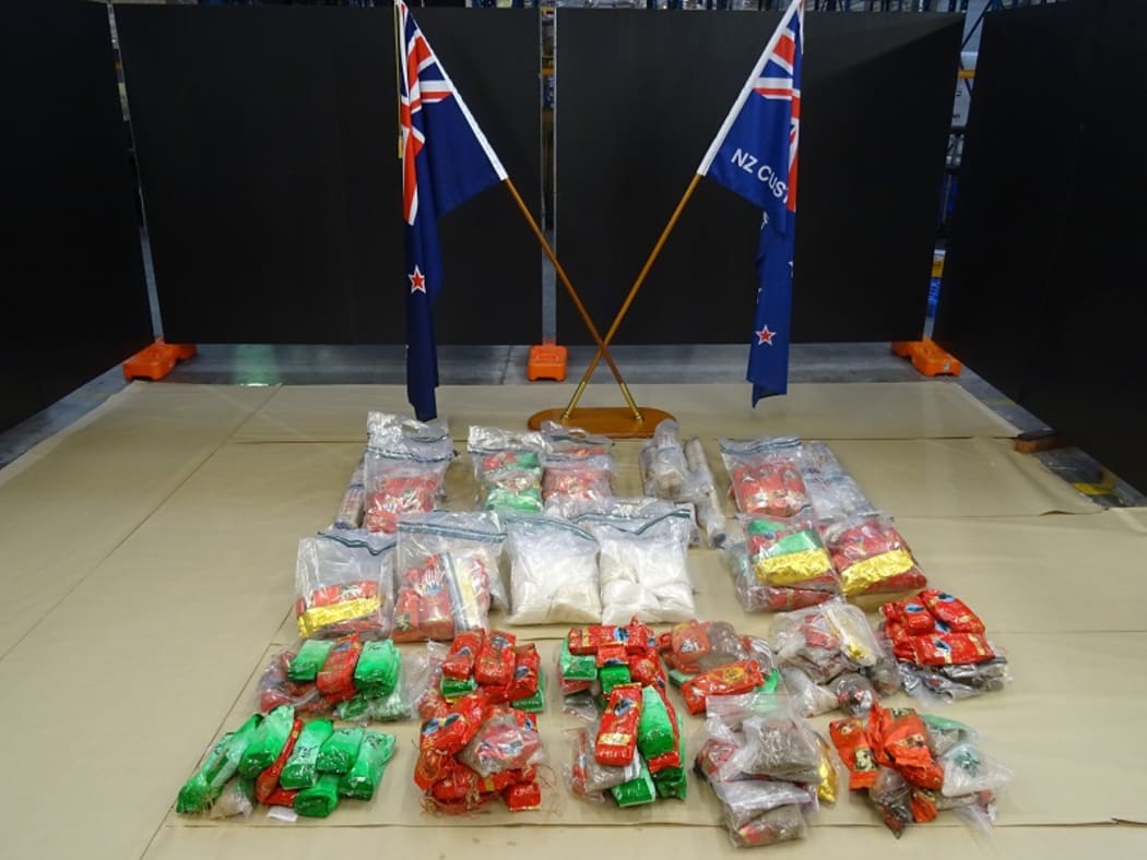 Some of the $176 million worth of methamphetamine seized by Customs during a recent bust.