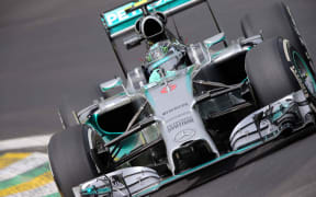 Formula One driver Nico Rosberg turns a corner.