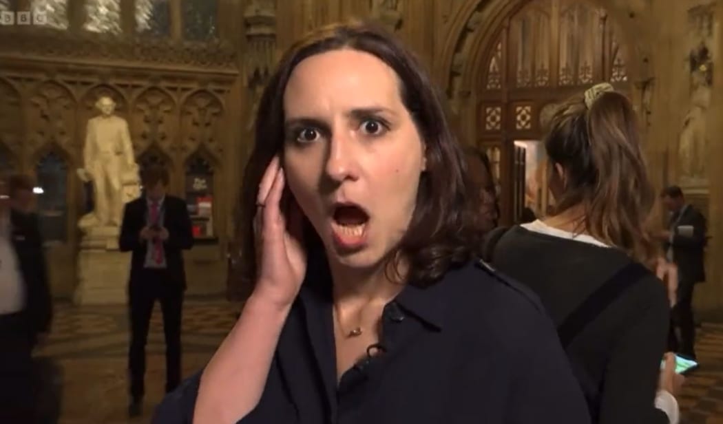 A BBC reporter in the UK's House of Commons who can't quite believe what she's hearing from Conservative Party MPs.