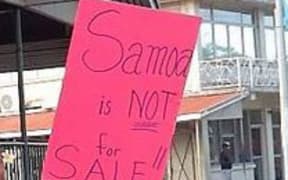 Protest against Samoa land laws