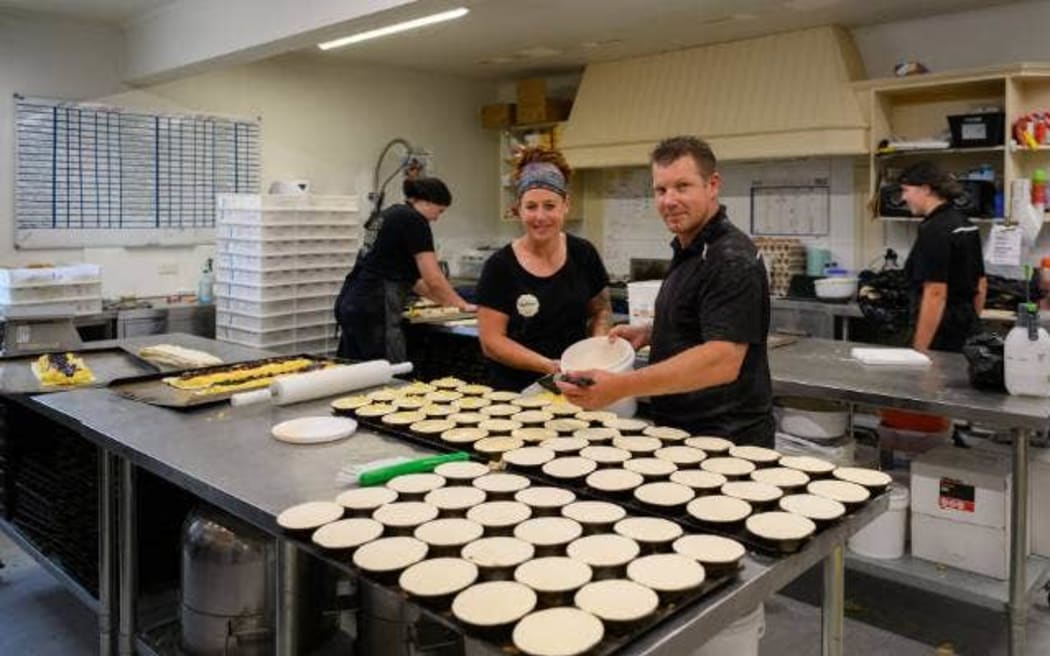 Sheffield Pie Shop owners Loretta and Shane Patterson have prepared some of the more than 3,000 pies since the shop reopened after the Christmas break on Wednesday. This business is his first on the market in 20 years.