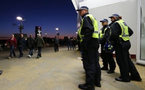 Police outside London Stadium.