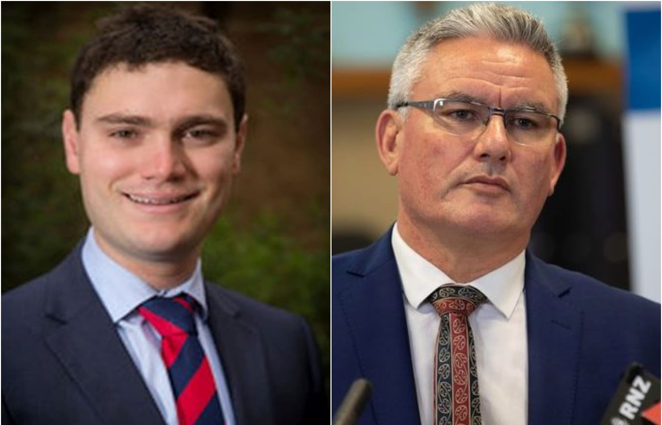 Taxpayers' Union executive director Jordan Williams, left, and Crown-Māori Relations Minister Kelvin Davis.