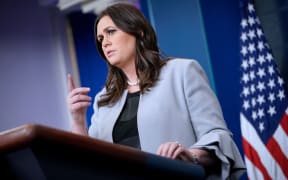 White House Press Secretary Sarah Sanders speaks during the daily briefing.