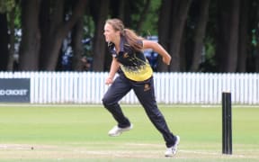 Amelia Kerr in action in Christchurch.