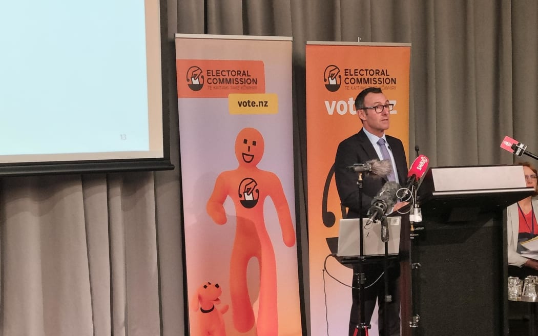 Chief Electoral Officer Karl Le Quesne at the launch of the Electoral Commission's information page explaining how to enrol, the rules around advertising, what happens at a voting place - and how votes are counted and published.