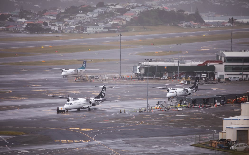 Planes are grounded at Wellington Airport due to a storm