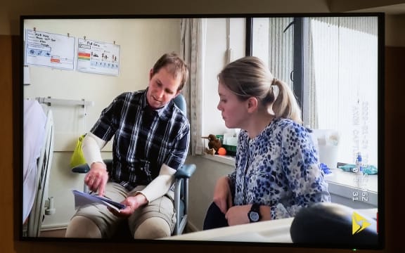 Matthew Urey's video interview with police was played to the court on day 2 of the Whakaari White Island eruption trial at the Auckland Environment Court.
12 July 2023. New Zealand Herald photograph by Jason Oxenham