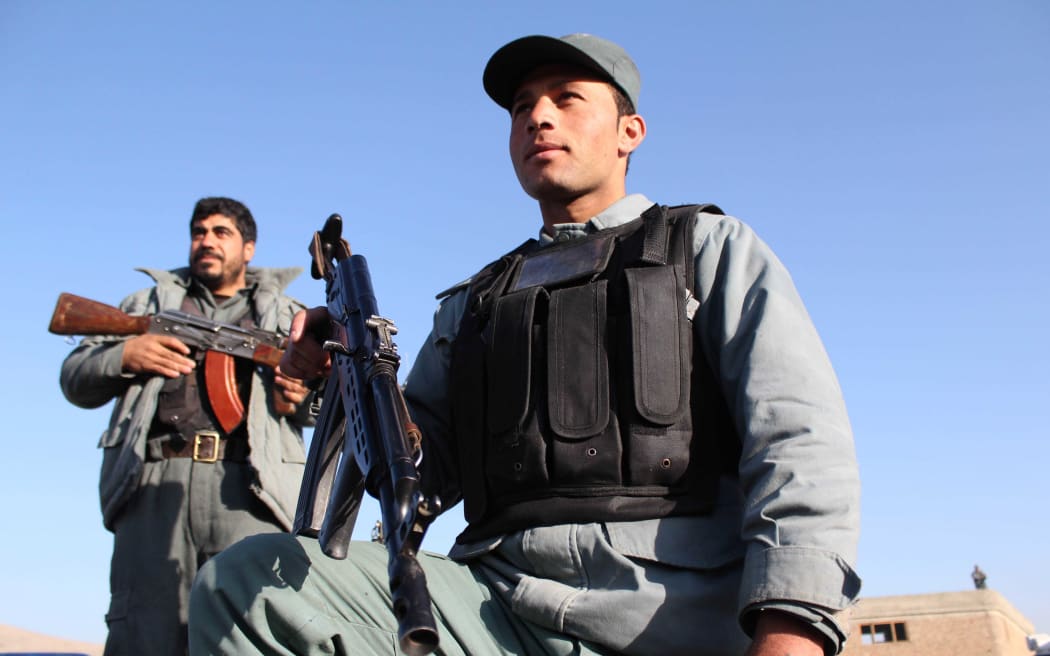 Afghan policemen in the capital, Kabul.