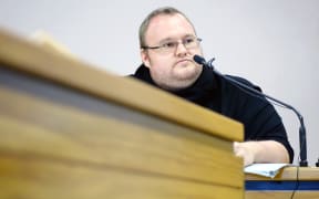 Kim Dotcom in the Auckland District Court.