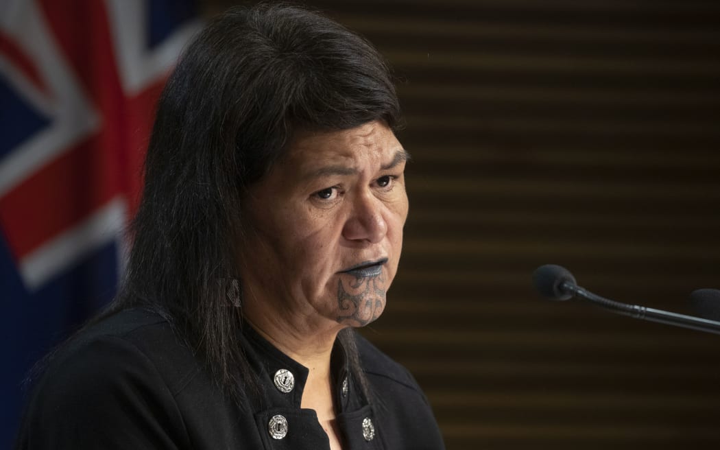 - POOL -  Foreign Affairs Minister Nanaia Mahuta during the post-Cabinet press conference with Prime Minister Jacinda Ardern, Parliament, Wellington. 07 March, 2022.  NZ Herald photograph by Mark Mitchell