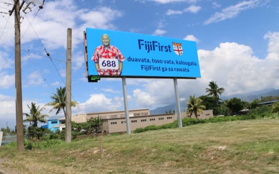 Fiji First leader Frank Bainimarama is vying for a second term as an elected leader. The number 688 is his number of the ballot paper, on which names and party logos aren't shown.