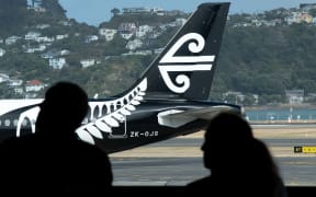 An Air NZ plane at Wellington International airport on February 20, 2020.