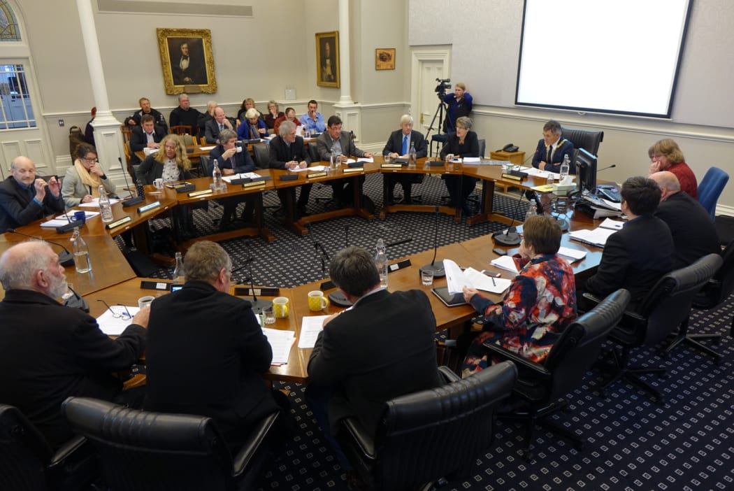 Dunedin City Council - pictured at a special meeting on 15 June 2015.