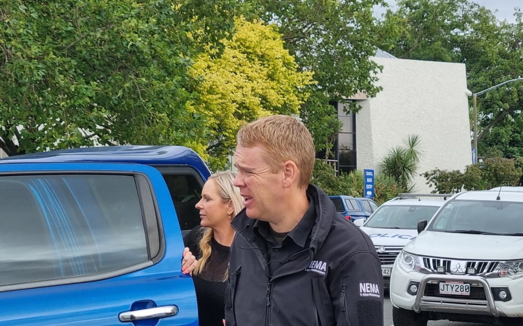 Prime Minister Chris Hipkins visited the Hawke's Bay Emergency Coordination Centre in Hastings on 17 February.