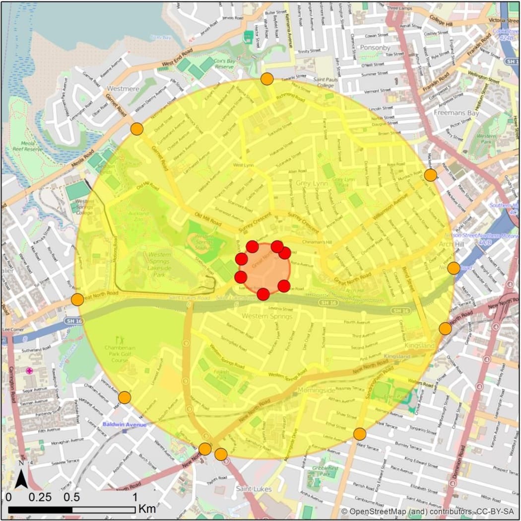 Controlled area in Auckland after fruit fly discovery.