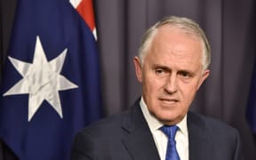 Malcolm Turnbull speaks during a news conference after winning the party leadership ballot on 14 September.