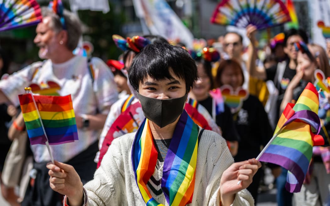Japanese fete LGBTQ progress, demand marriage rights RNZ News