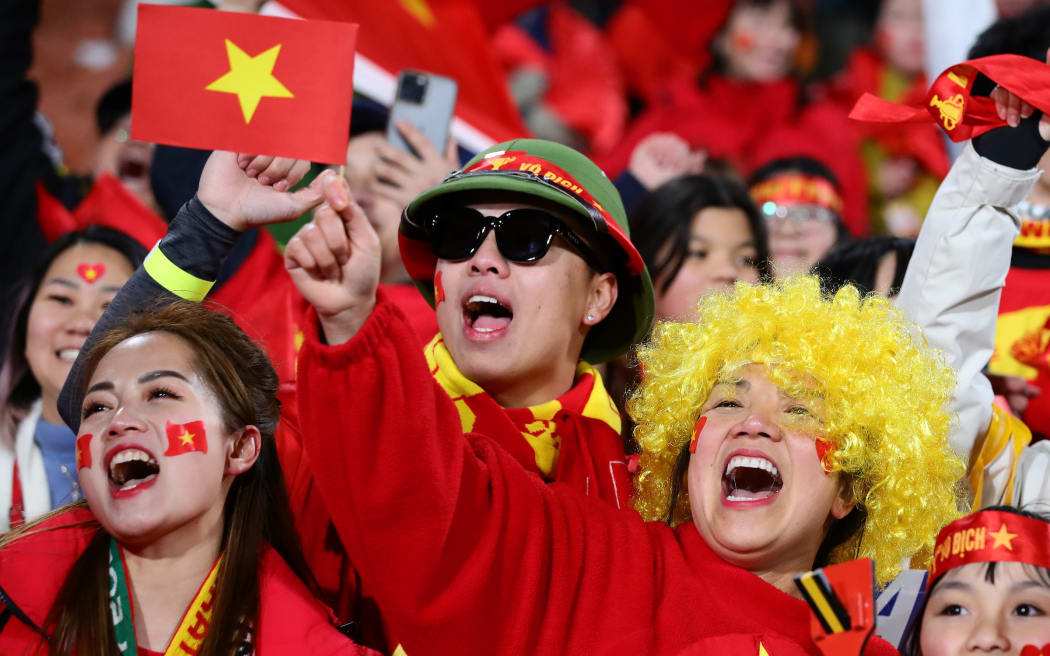 Fans during the FIFA Women's Football World Cup group E match between Portugal and Vietnam at Waikato Stadium in Hamilton, New Zealand on Thursday July 27, 2023. Copyright photo: Aaron Gillions / www.photosport.nz