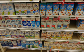 Various plant-based milks.